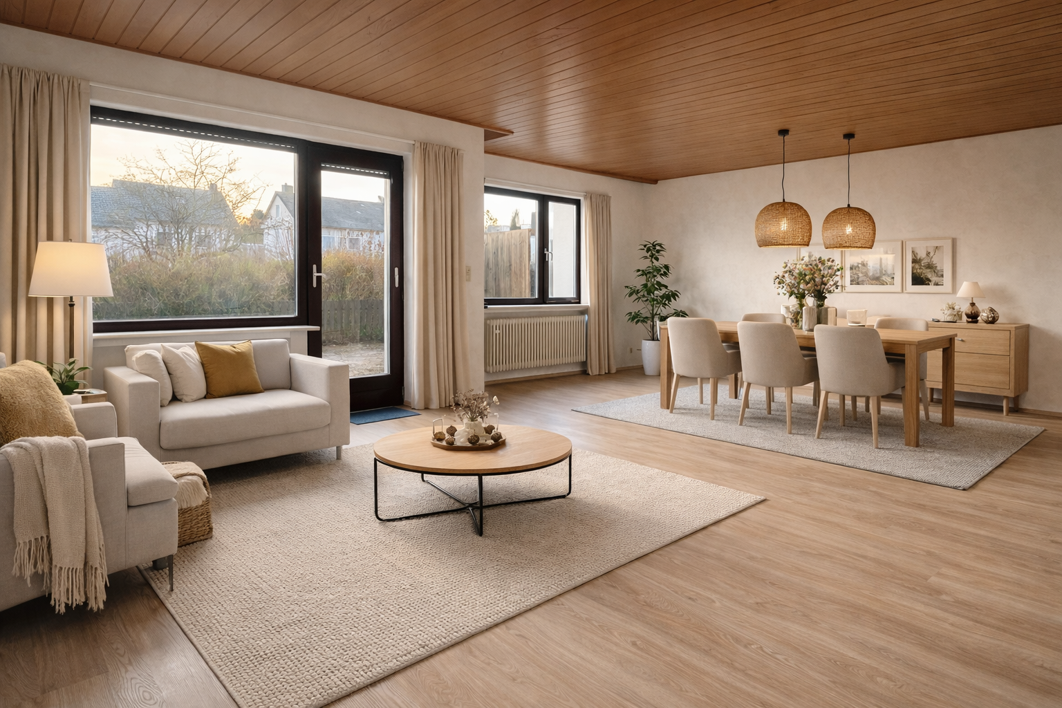 Wohnidee Wohn-Essbereich (KI)