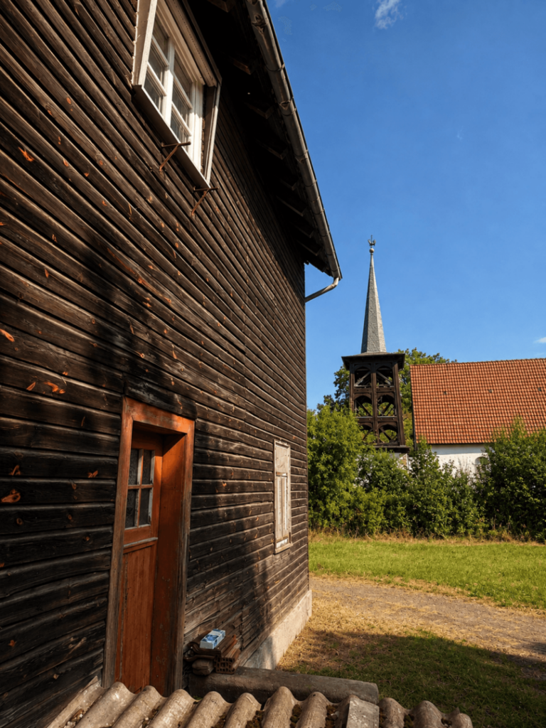 Seitenansicht Blick Kirche Trätzhof