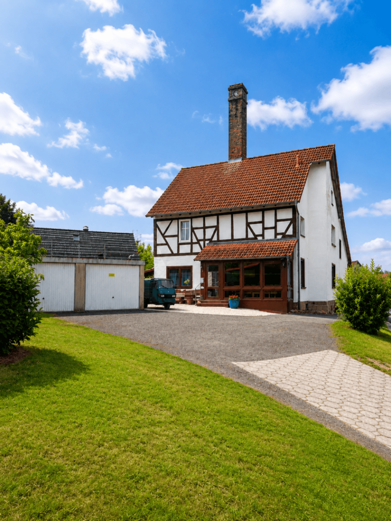 Hausfront / Doppelgarage