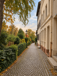 Gasse zum Eingangsbereich